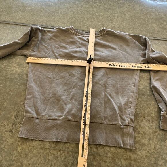 Lucky Brand Pleated Sweatshirt Womens Small Gray Cotton Front Pleat Minimalist - Picture 8 of 10